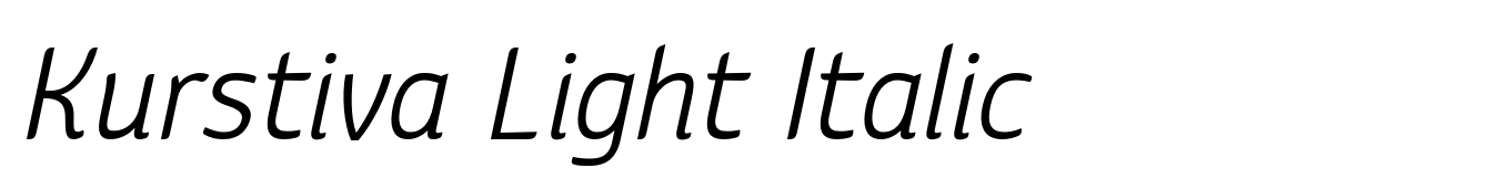 Kurstiva Light Italic